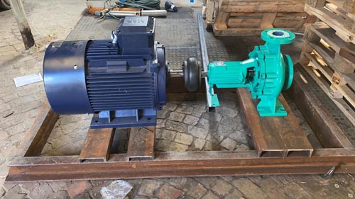 Wilo NL Bareshaft pump coupled to motor for clean water application.